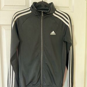 Adidas women's Black and White Windbreaker Jacket